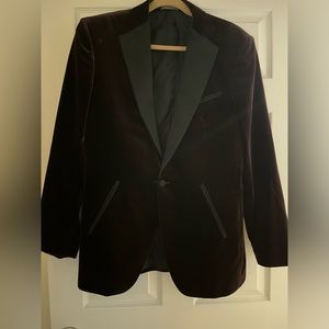 Black velvet sport coat